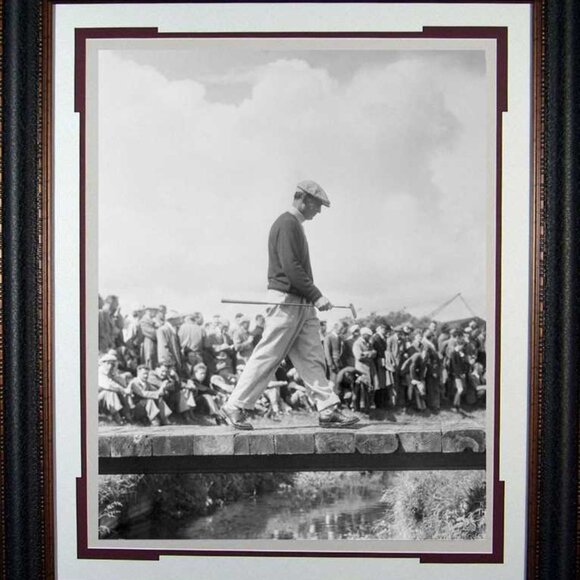 Framed 11 x 14 Photo of Ben Hogan at Carnoustie Golf Links